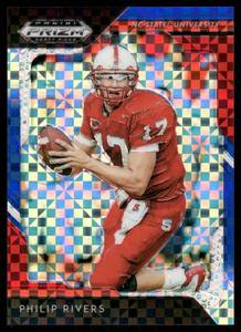 lot 97A image: Phillip Rivers 99 Refractor 2019 Prizm Draft Picks #75, numbered 8999, Football Card