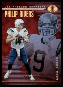 lot 98A image: Drew Brees  Phillip Rivers 1992018 Illusions #92, numebred 029199, Football Card