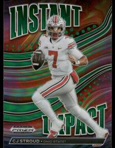 lot 99A image: CJ Stroud RC 2023 Prim Draft Picks Instant Impact #II-2 Rookie Football Card