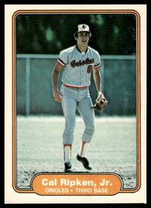 lot 101A image: Cal Ripken Jr. RC 1982 Fleer #176 Vintage Rookie Baseball Card