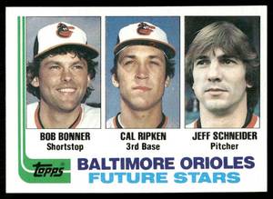 lot 102A image: Cal Ripken Jr. RC 1982 Topps #21 Rookie Vintage Baseball Card