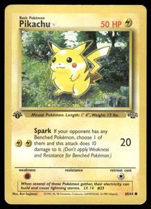 lot 256A image: Pikachu 1st Edition Pokemon Card 6064