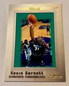 lot 103A image: Kevin Garnett 2002 Fleer AVANTcard Showcase #90 Minnesota Timberwolves Basketball Card