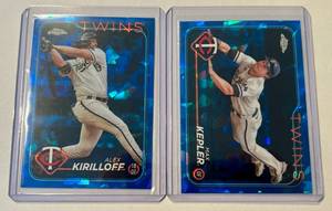 lot 138A image: 2-Card minnesota Twins 2024 Topps Chrome Sapphire Lot Max Kepler and Alex Kirilloff