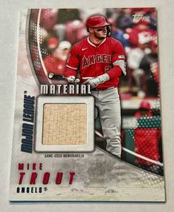 lot 243A image: Mike Trout Bat Relic 2025 Topps Major League Material #MLM-MT Baseball Card