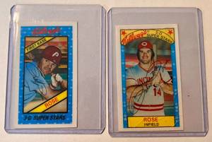 lot 244A image: Pete Rose 2 Card Kelloggs Lot 1979 and 1980 Baseball Cards