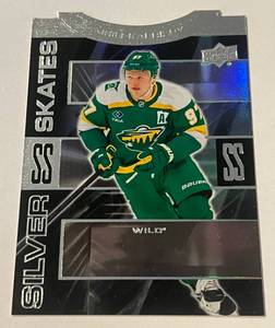 lot 250A image: Kirill Kaprizov Die Cut Silber 2023-24 Upper Deck Extended Series Silver Skates #SS-15 Minnesota Wild Hockey Card