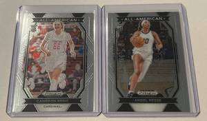 lot 253A image: Angel Reese and Cameron Brink 2-Card Rookie Draft Picks WNBA Basketball Lot