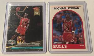 lot 254A image: Michael Jordan 2-Card Basketball Lot