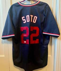 lot 8C image: Juan Soto Signed Custom Baseball Jersey w JSA COA