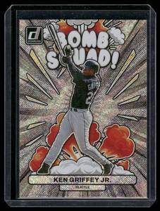 lot 254 image: Ken Griffey Jr. Shimmer Insert 2023 Donruss Bomb Squad #BS2 Baseball Card