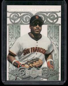 lot 255 image: Barry Bonds Insert 1996 Fleer Metal Universe #1 Baseball Card