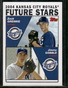 lot 258 image: Zack Greinke RC 2004 Topps 1st Edition #330 Baseball Card