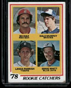 lot 272 image: Dale Murphy RC 1978 Topps #708 Baseball Card