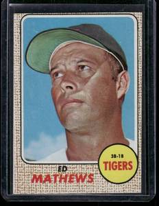 lot 279 image: Ed Mathews 1968 Topps #58 Baseball Card