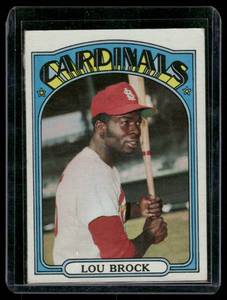 lot 277 image: Lou Brock 1972 Topps #200 Baseball Card