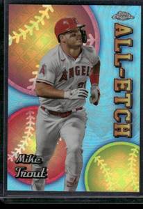 lot 284 image: Mike Trout Refractor 2024 Topps Chrome All Etch #CAEL-2 Baseball Card