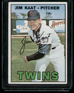 lot 288 image: Jim Kaat 1967 Topps #300 Baseball Card
