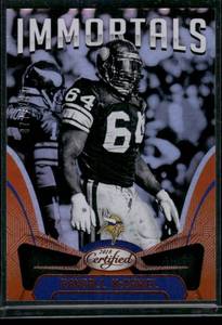 lot 293 image: Randall McDaniel Numbered 77225 2018 Panini Certified Mirror Orange #123 Football Card