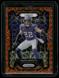 lot 300 image: Harrison Smith Orange Laser 2023 Panini Prizm #192 Football Card