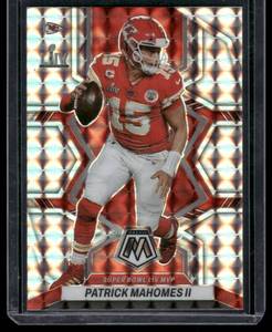 lot 306 image: Patrick Mahomes II Silver 2022 Panini Mosaic #293 Football Card