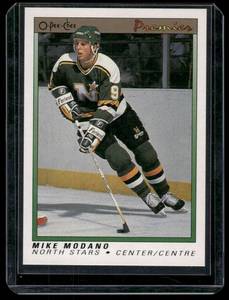 lot 319 image: Mike Modano RC 1990 O-Pee-Chee Premier #74 Hockey Card