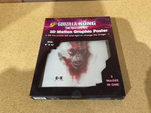 lot 110 image: LOT OF 4 Godzilla v Kong The New Empire 3D Motion Graphic Poster 8 x 10