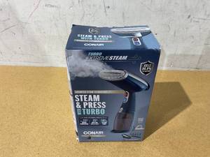 lot 250 image: Conair Handheld Garment Steamer for Clothes, Turbo ExtremeSteam 1550W, Portable Handheld Design, Strong Penetrating Steam GS38R