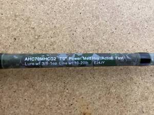 lot 485 image: Lews American Hero Camo Baitcast ROD - 7 - Medium Heavy - 10-20 lbs. Line Weight AHC70MHCG2