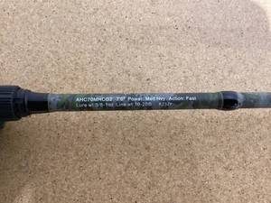 lot 486 image: Lews American Hero Camo Baitcast Combo - 7 - Medium Heavy - 10-20 lbs. Line Weight AHC70MHCG2