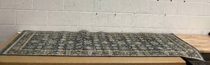 lot 502 image: Blue Area Rug Measures 82x31