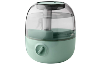 lot 372 image: Mainstays Ultrasonic Cool Mist Humidifier with Aroma 23434G, Green, coverage area 372 sq ft