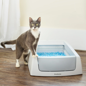 lot 77 image: PetSafe ScoopFree Crystal Classic Self-Cleaning Cat Litter Box, Unbeatable Odor Control