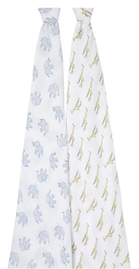 lot 262 image: LOT OF 2 Aden  Anais Swaddles Cotton Muslin Baby Blankets