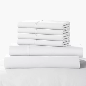 lot 268 image: 6PCS Queen Size Color Sense 1200-Thread-Count Cotton Blend Sheet Set