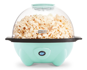lot 271 image: Dash 4.5 Qt. Stirring Electric Popcorn Popper with Lid for Serving Bowl & Convenient Storage, 18 Cups