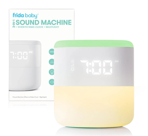 lot 279 image: Frida Baby 3-in-1 Bluetooth White Noise Sound Machine, Gentle Sunrise Sleep Trainer Nightlight, and Alarm Clock for Nursery or Kids Bedroom