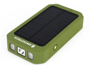 lot 283 image: Swiss Tech 20000 mAh Wireless Power Bank with Flashlight and Charging Pad, IP54 Weatherproof