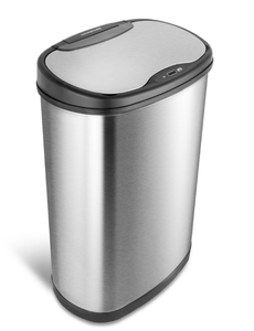 lot 526 image: Nine Stars 13.2 Gallon Trash Can, Motion Sensor Kitchen Trash Can, Stainless Steel