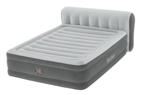 lot 528 image: Bestway Headboard Tritech Airbed Queen 18 with Built-in AC Pump