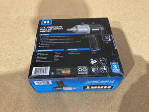 lot 121 image: HART 12 in. Composite Body Air Impact Wrench, Powerful Twin-hammer Impact Mechanism, Max. Torque of 650 ft-lbs