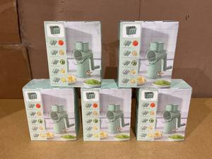 lot 131 image: LOT OF 5 Cook with Color Cheese Grater Rotary  Easy-to-Use Food Shredder for Cheese