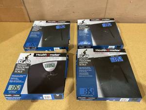 lot 138 image: LOT OF 4 Health o Meter LCD Carbon Fiber Digital Body Weight Scale, 400lb Capacity