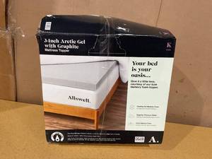 lot 139 image: Allswell Memory Foam Mattress Topper Infused with Graphite