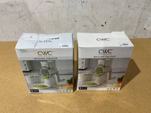 lot 270 image: LOT OF 2 Cook with Color Cheese Grater Rotary  Easy-to-Use Food Shredder for Cheese