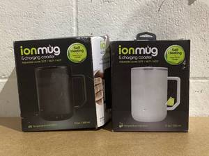 lot 534 image: LOT OF 2 Ionmug & Charging Coaster Self Heating