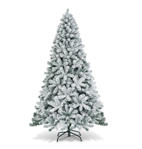 lot 290 image: Christmas Tree 7.5 ft Flocking Hinged Tree  350 LED