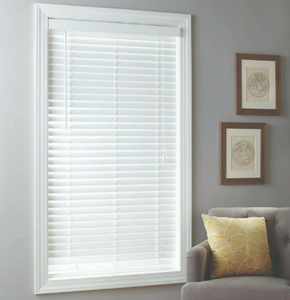 lot 291 image: Better Homes & Gardens 2 Cordless Faux Wood Horizontal Blinds