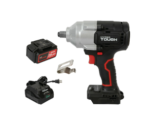 lot 427 image: Hyper Tough 20V Max Brushless 12-inch Mid-Torque Cordless Impact Wrench with 4.0Ah Lithium-Ion Battery and Charger