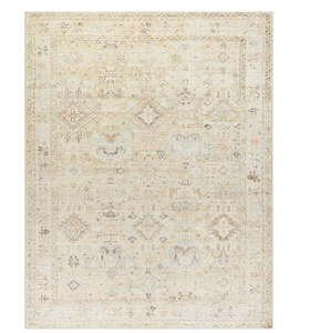 lot 626 image: Marlene Cream 5 ft. x 7 ft. Medallion Indoor Area Rug